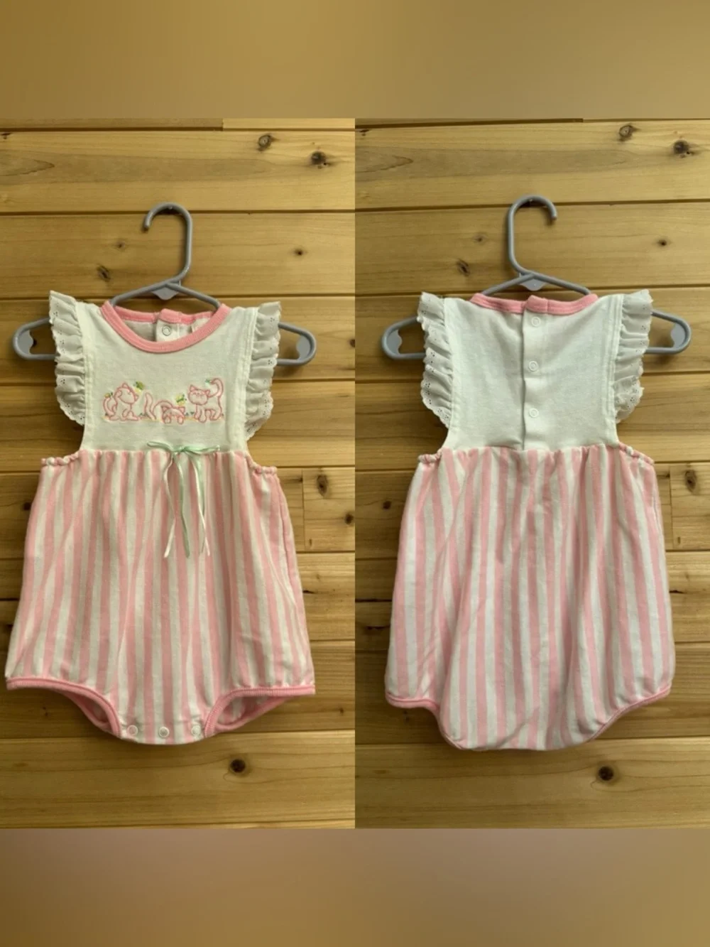 Vintage Bundle 90’s 12-18M Floral Coquette Colorful Romper Bow Frilly Pink